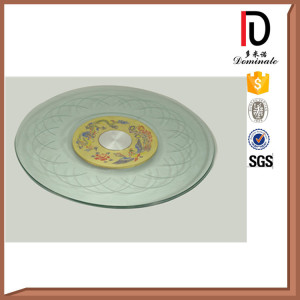 Silk Screen Glass Turntable with Swivel Plate (BR-BL015)